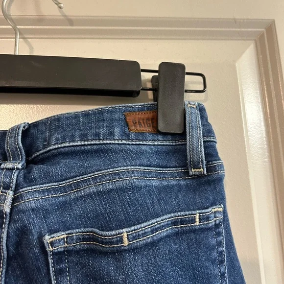 PAIGE Dark Blue Distressed Verdugo Fit  Skinny Jeans - Picture 7 of 9